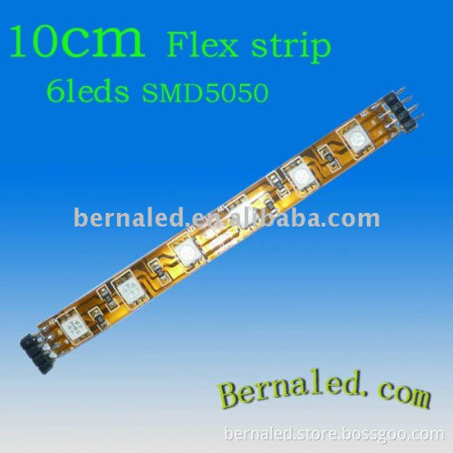 waterproof RGB led flexible strip 10cm SMD5050
